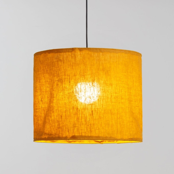 lampe suspension lin abat-jour pas cher