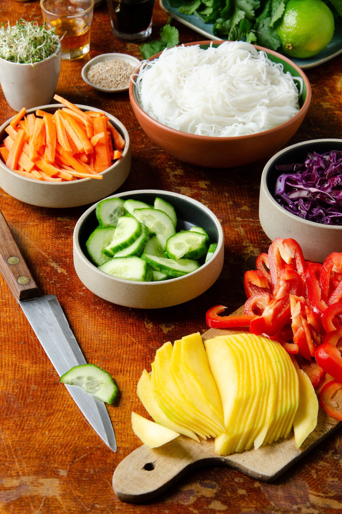 légume de saison tranché apéro coloré crudité