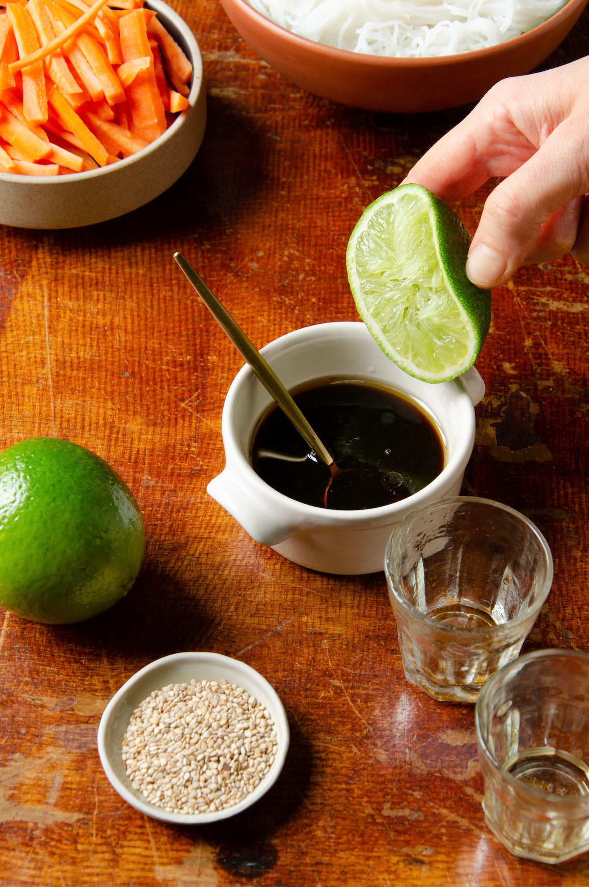 recette sauce asiatique vegan nems rouleaux