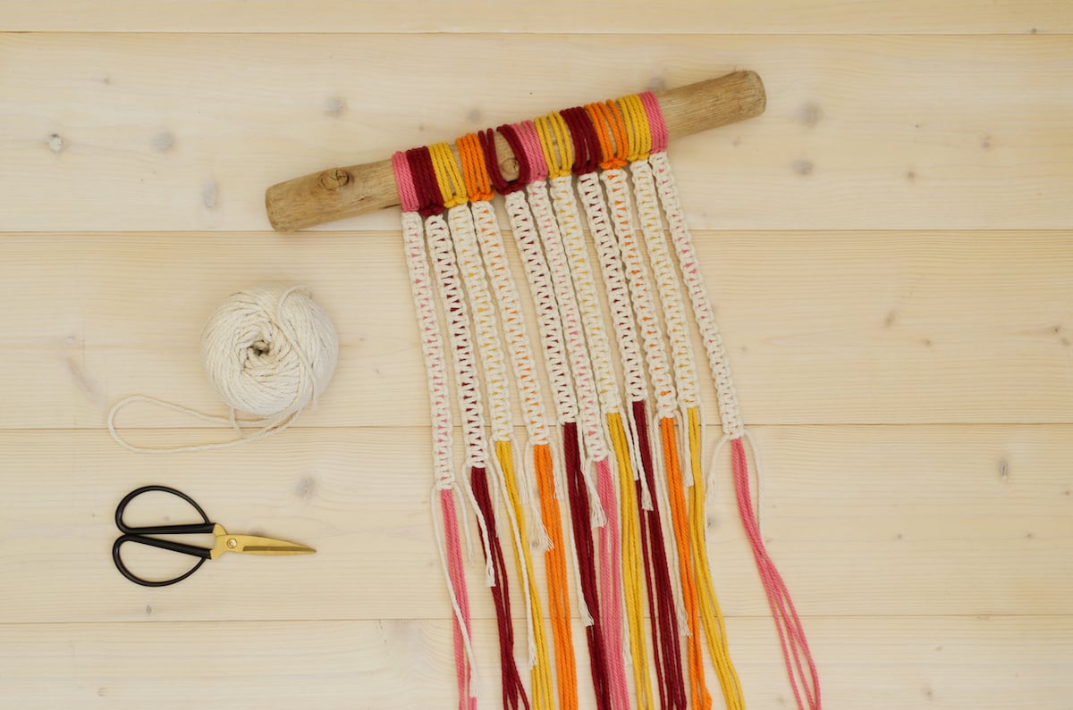 DIY suspension macramé tendance bohème terracotta
