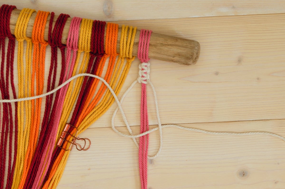 décoration murale en macramé comment créer boucle