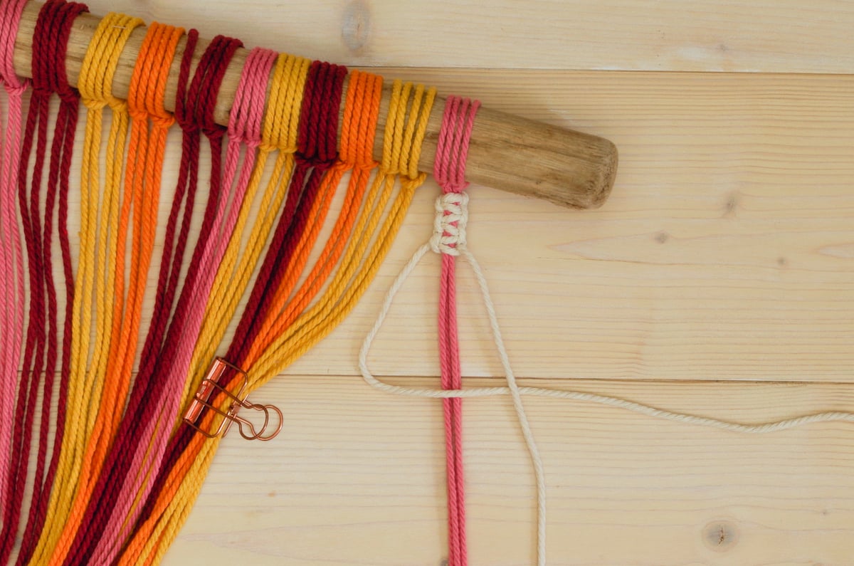 décoration murale macramé réalisation noeud