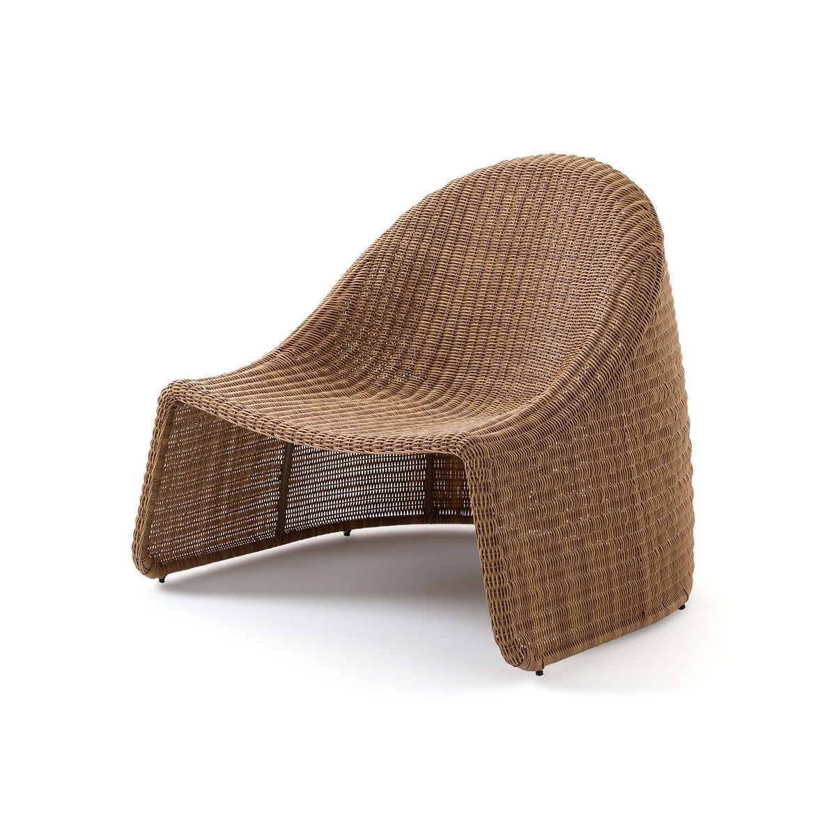 fauteuil de jardin plastique recyclé façon résine tressée écolo