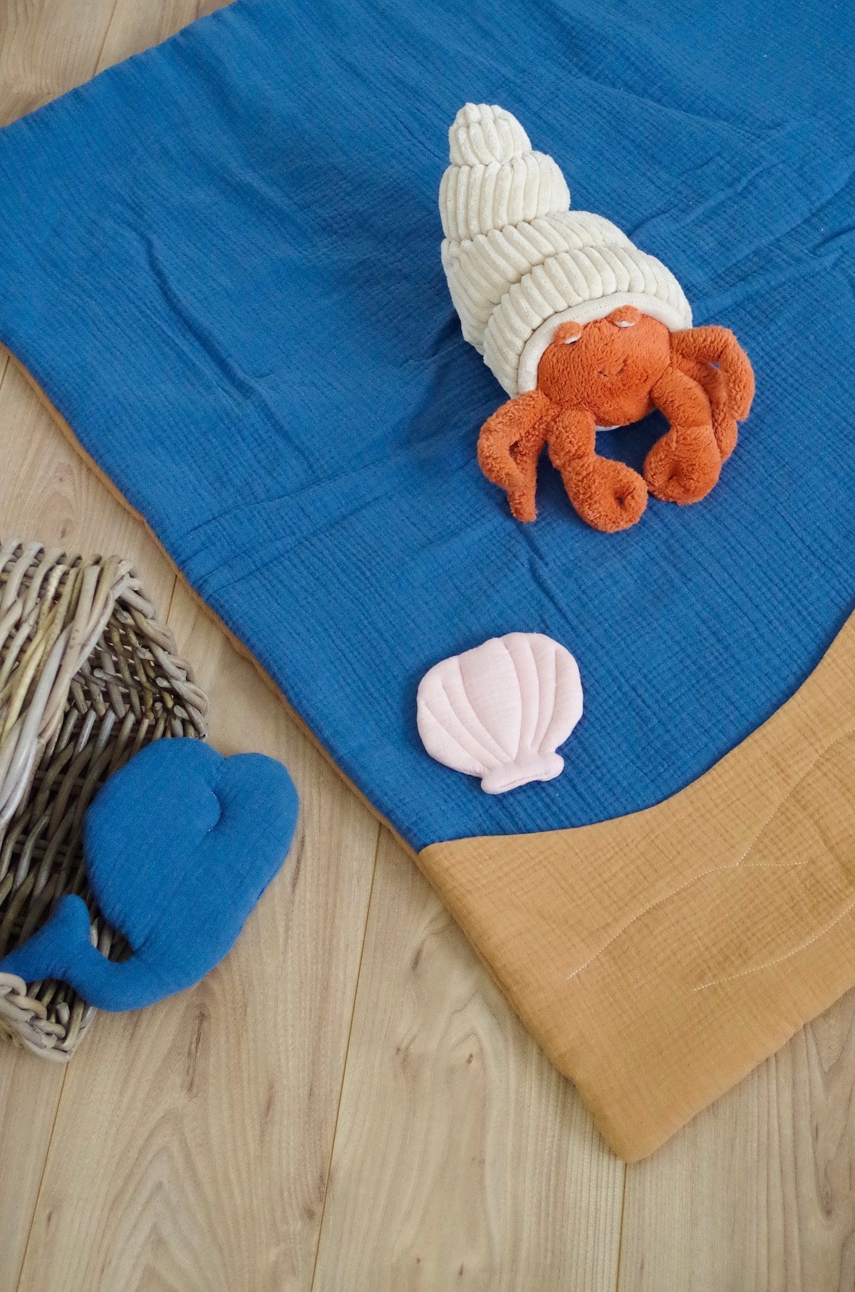 tuto couture tapis d'éveil fait main en gaze de coton