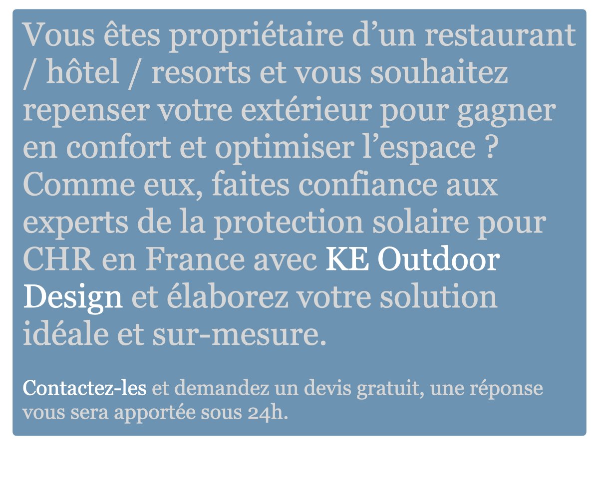 avis protection solaire pergola CHR KE Outdoor