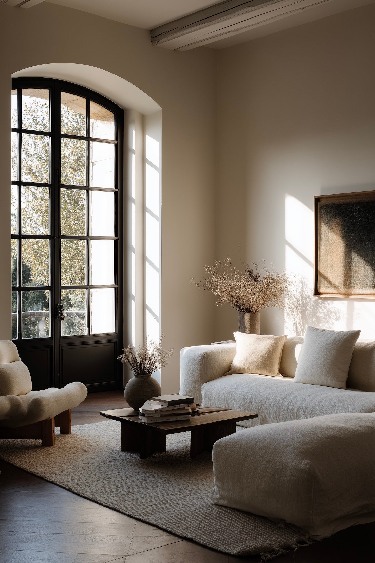 mas provencal canapé lit en L lin