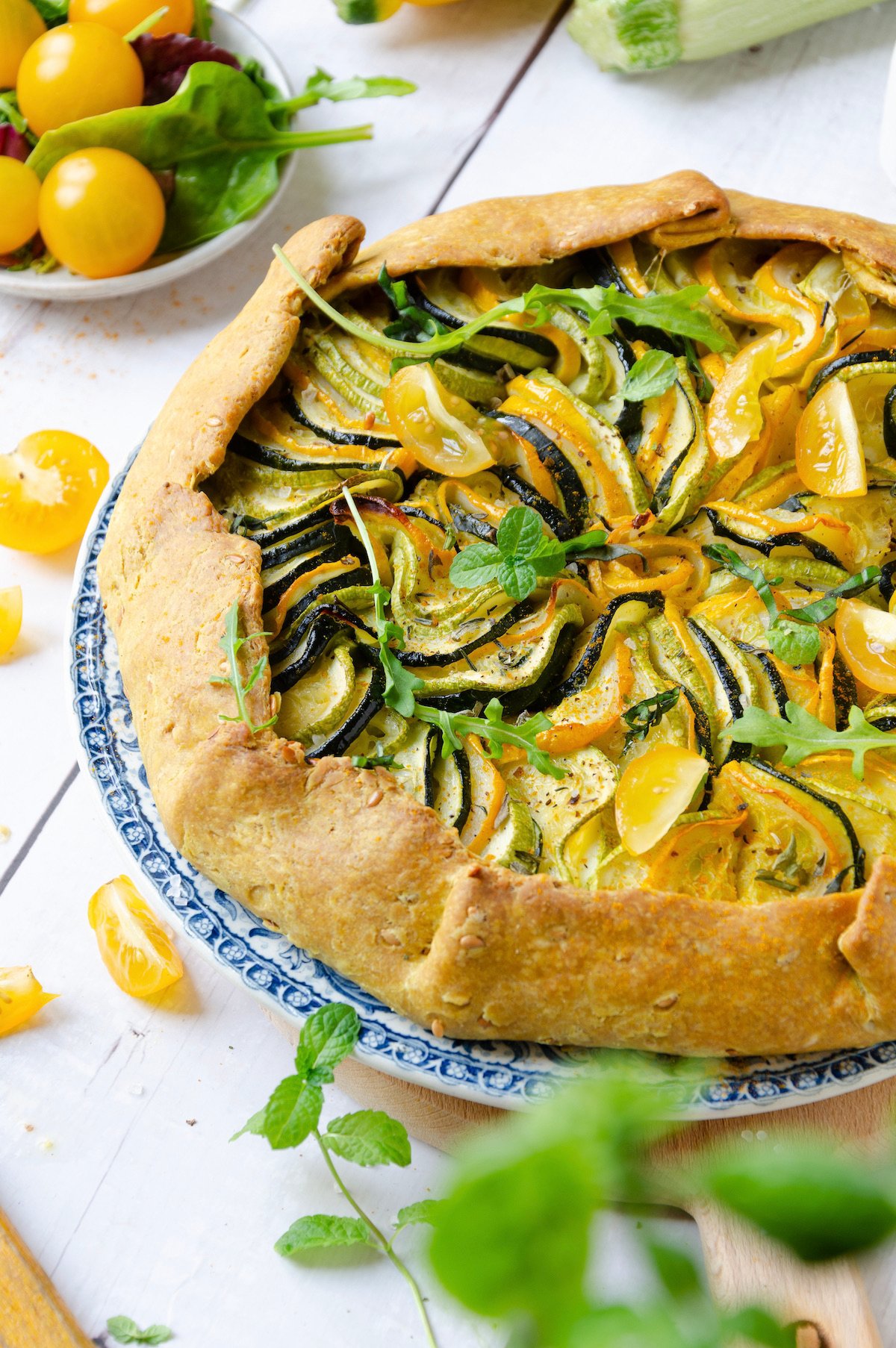 tarte rustique courgette été - blog cuisine maison - clem around the corner