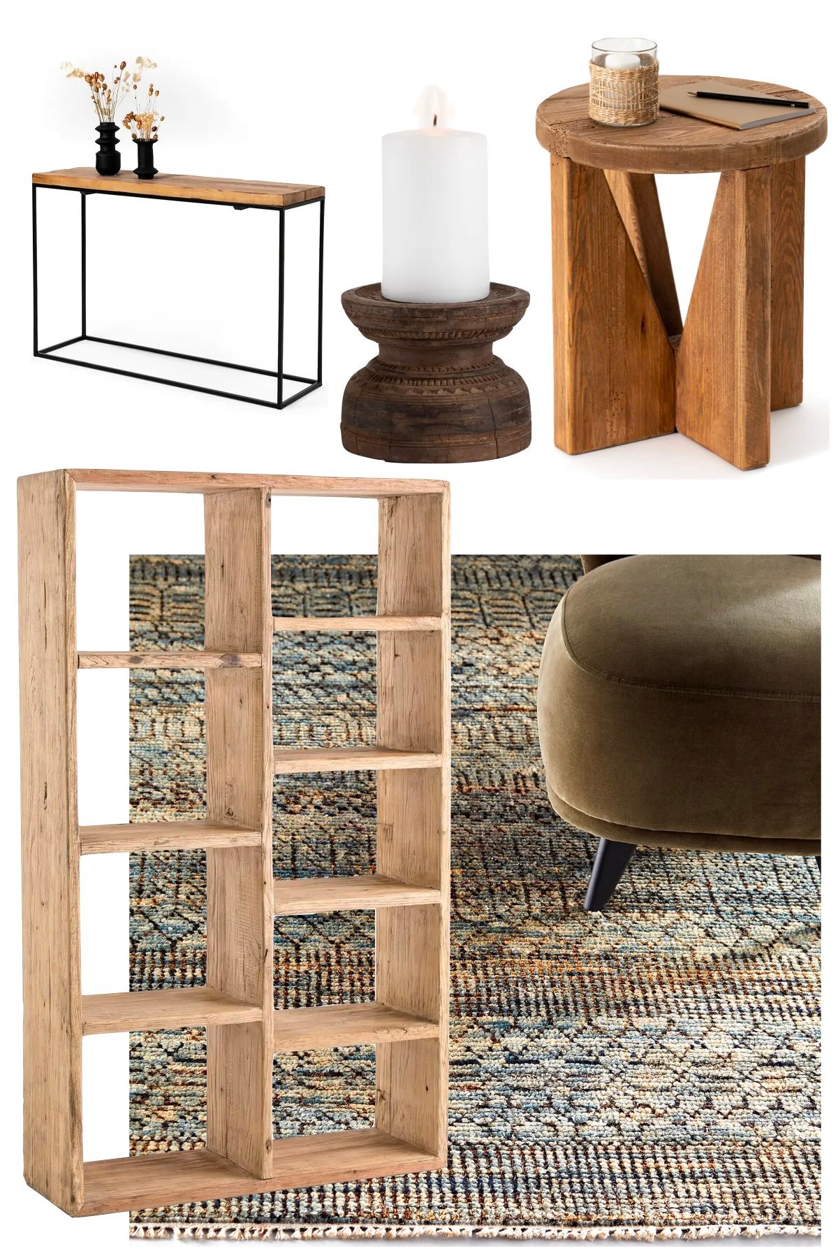 meuble bois massif pin orme - blog déco - clem atc