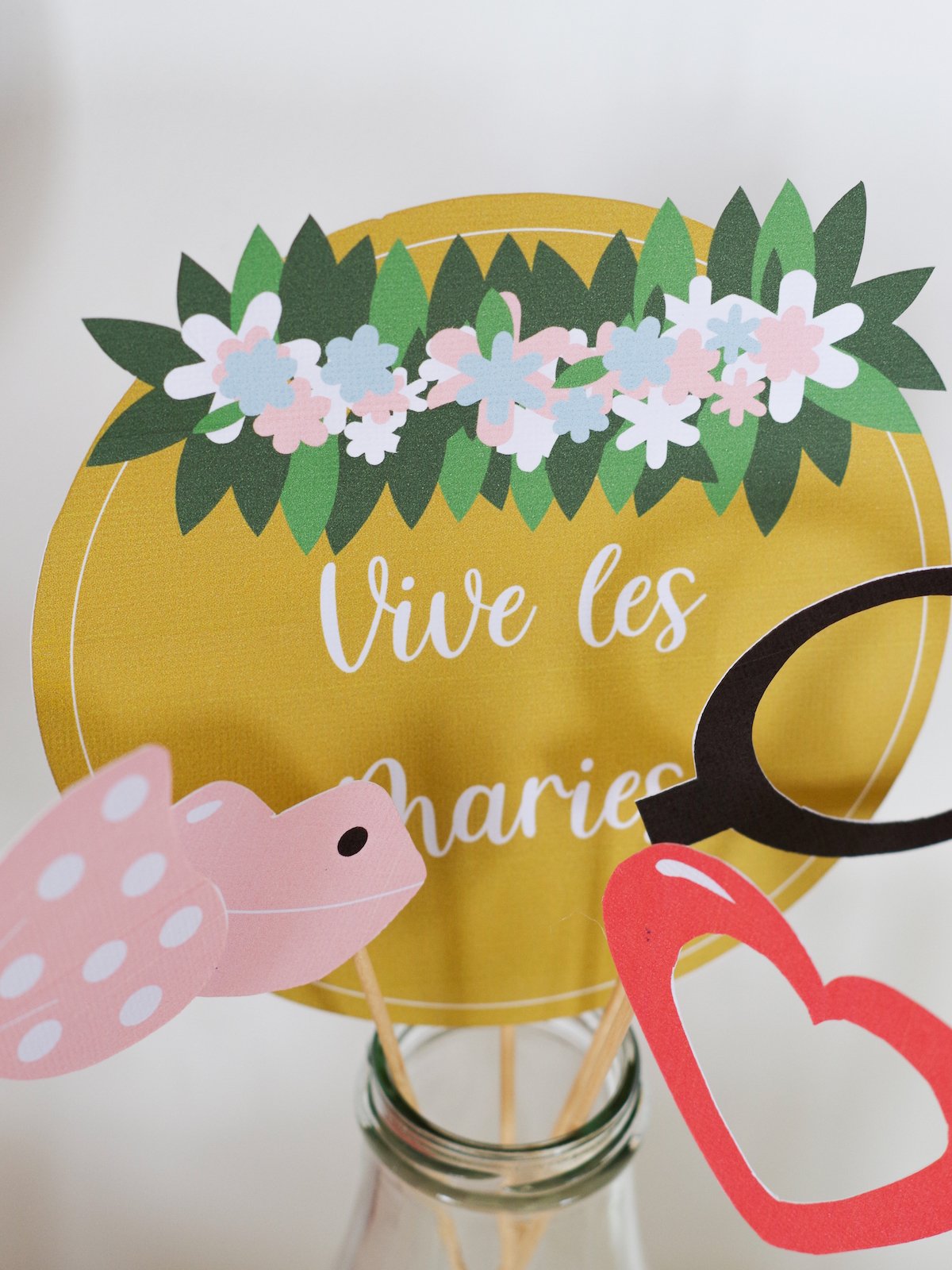 panneau vive les mariés sortie mairie originale