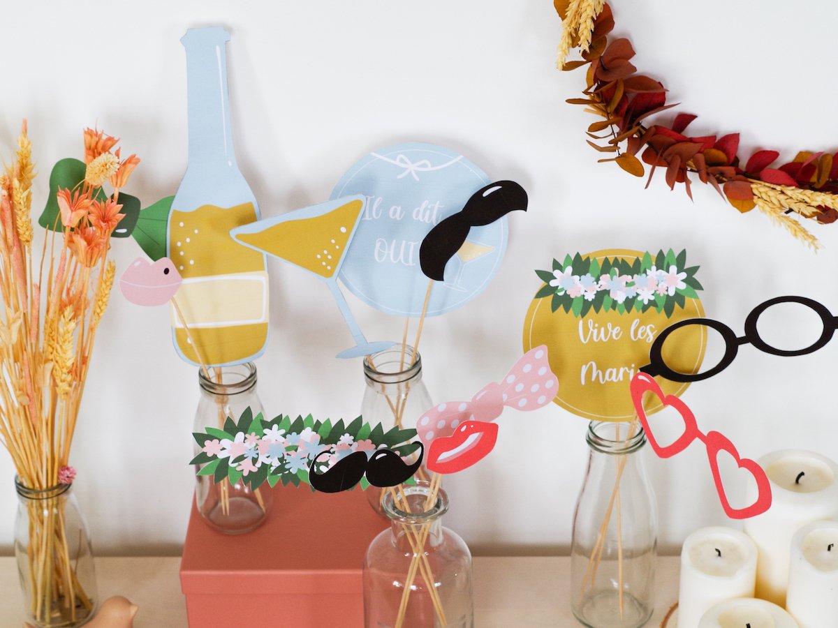 photobooth bohème à imprimer gratuit mariage - blog déco clem