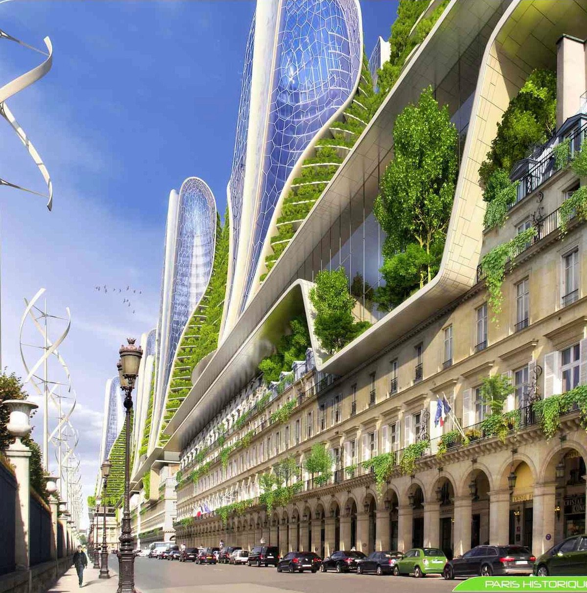 rue de Rivoli architecture moderne verte écologique nouveau haussmann