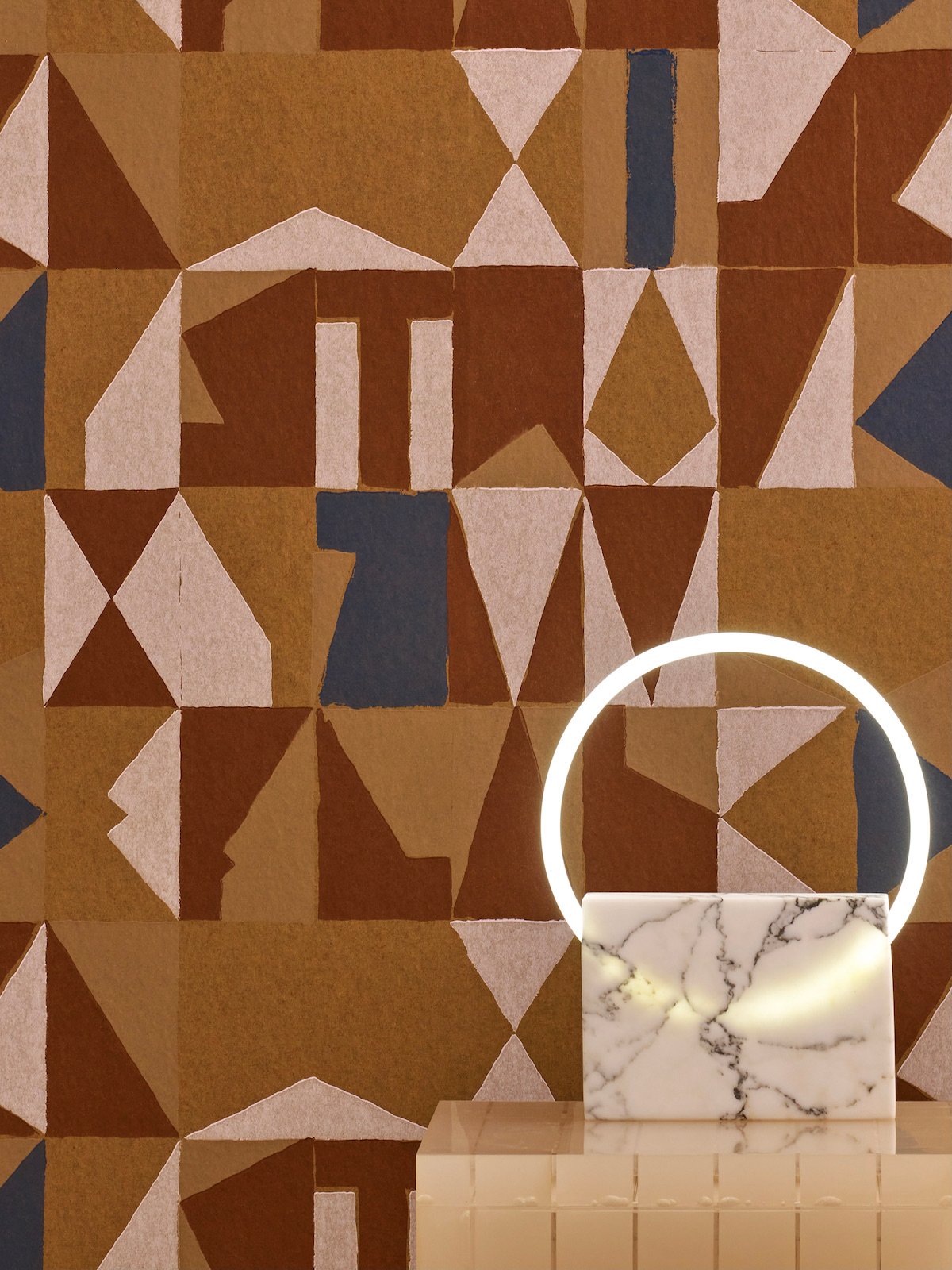 Francois Mascarello décor mural bronze déco motif abstrait