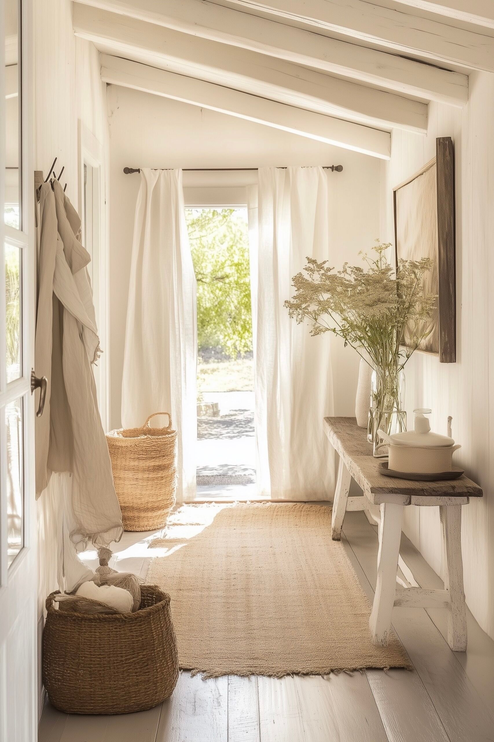 entrée blanche villa campagne maison campagne Provence