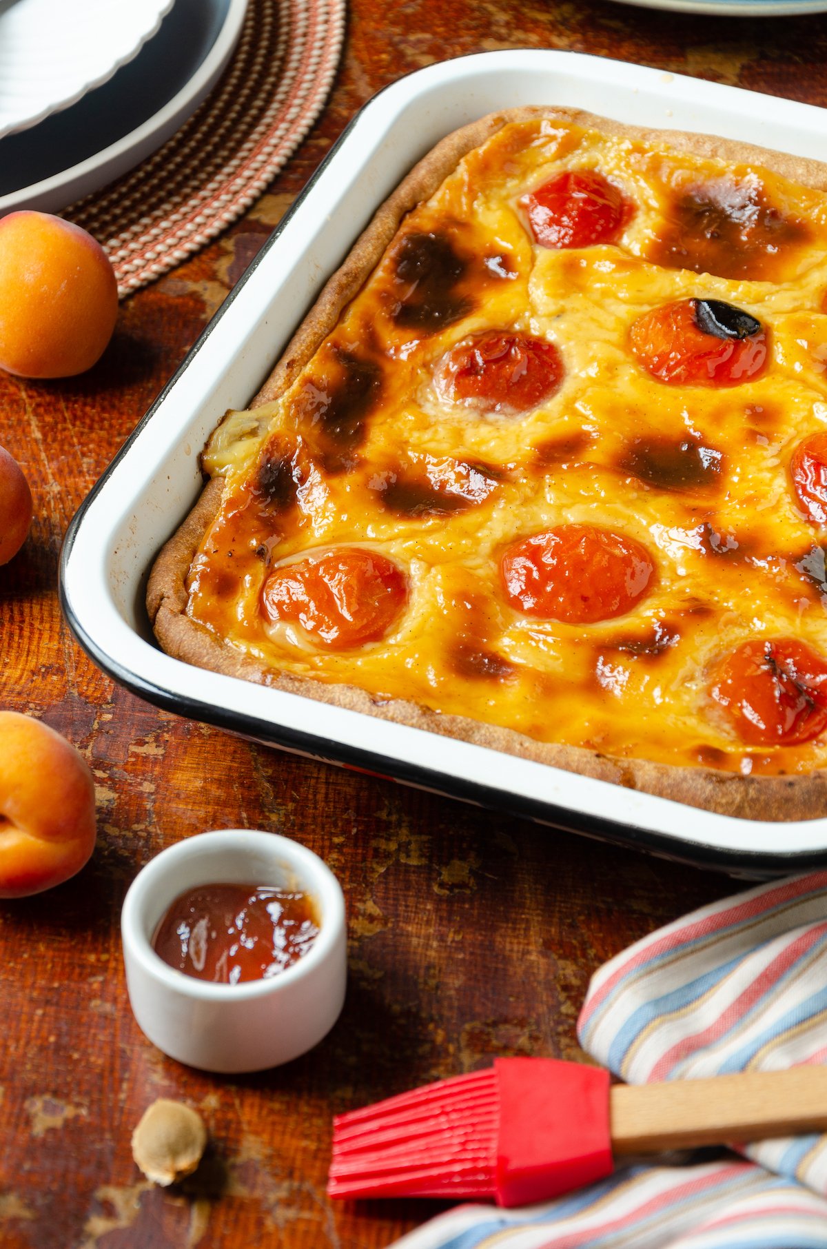 flan pâtissier abricots frais - blog cuisine maison - clem