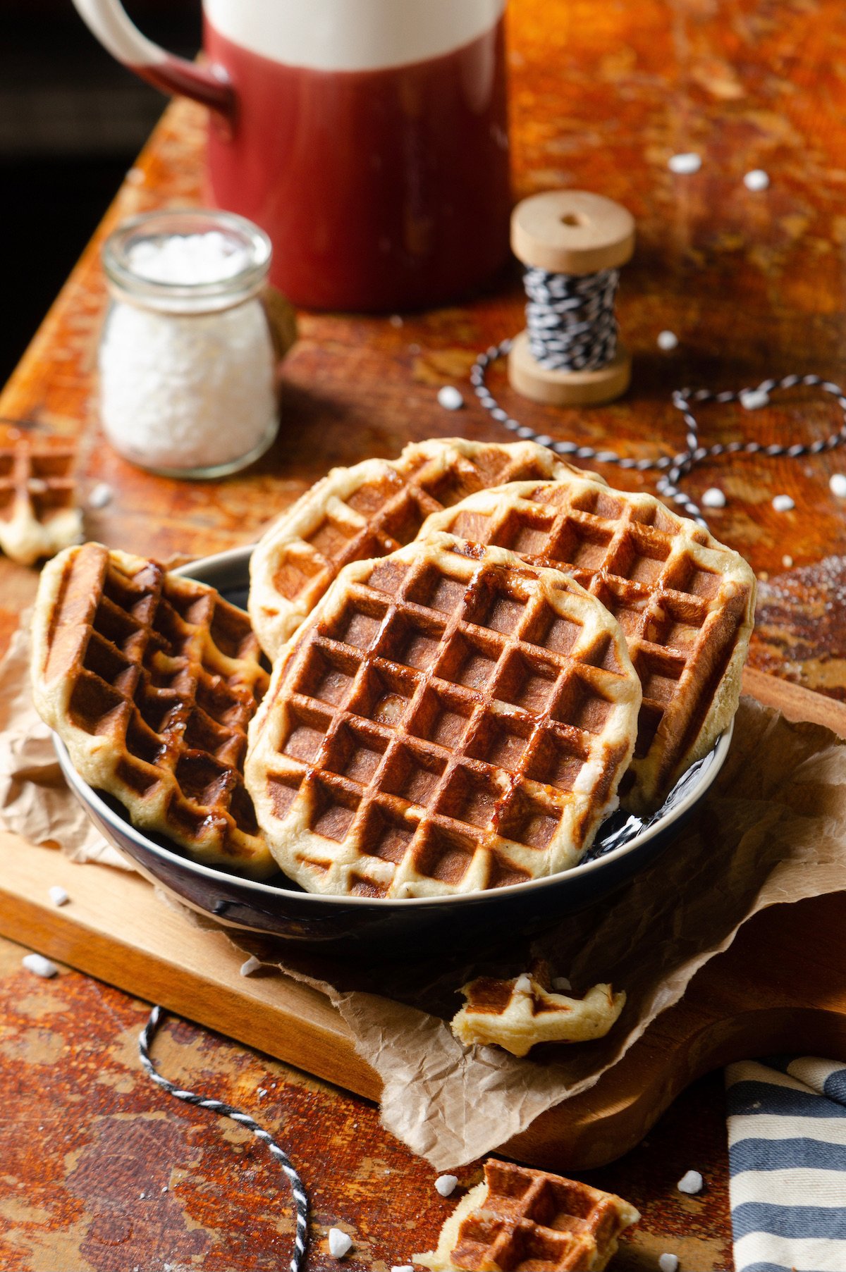 gaufre de Liège moelleuse croustillante facile ronde fait-maison