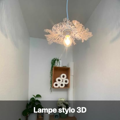 idée déco avec stylo 3d technique lampe abat-jour dentelle