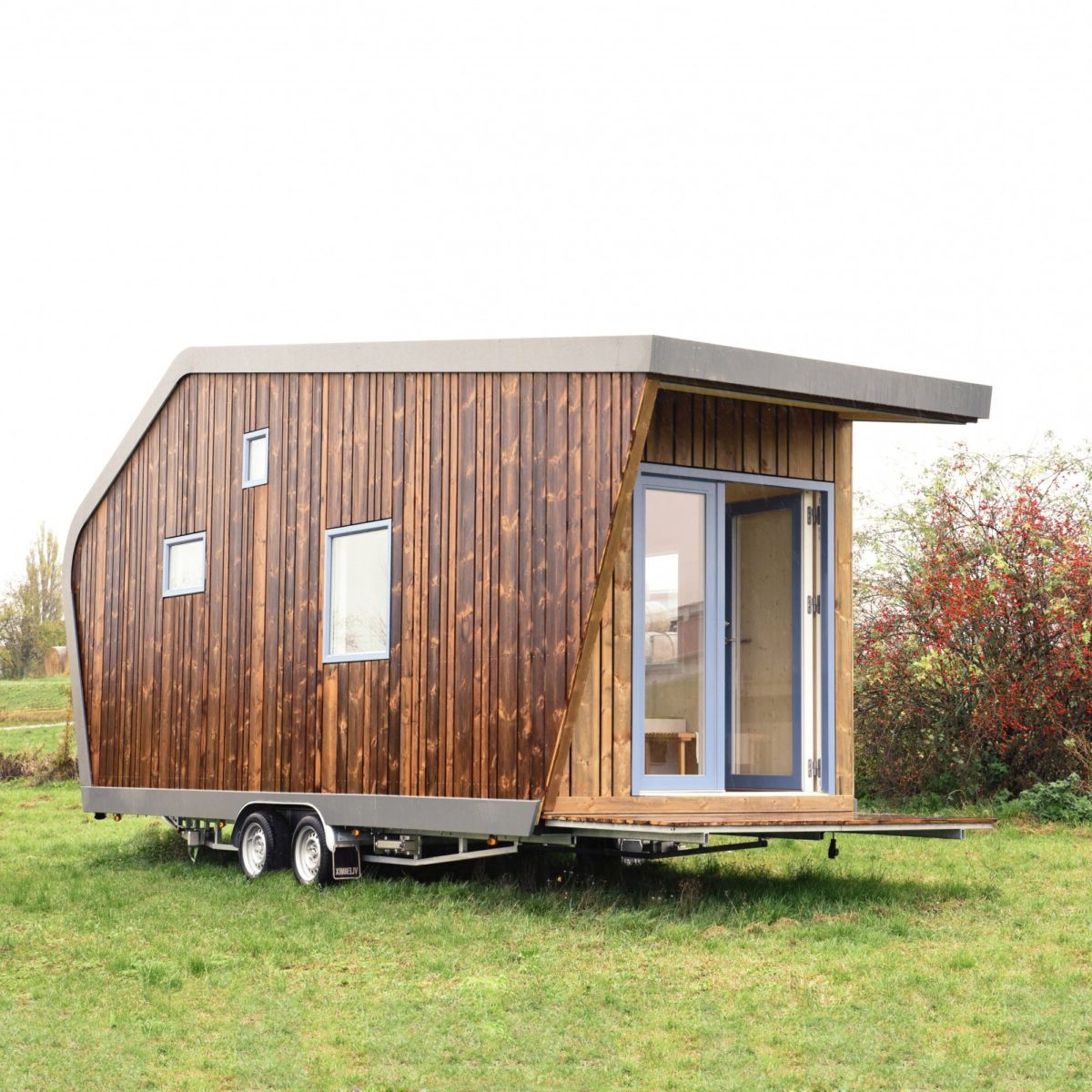 maison roulotte bois petite fenêtre idée deco extérieure