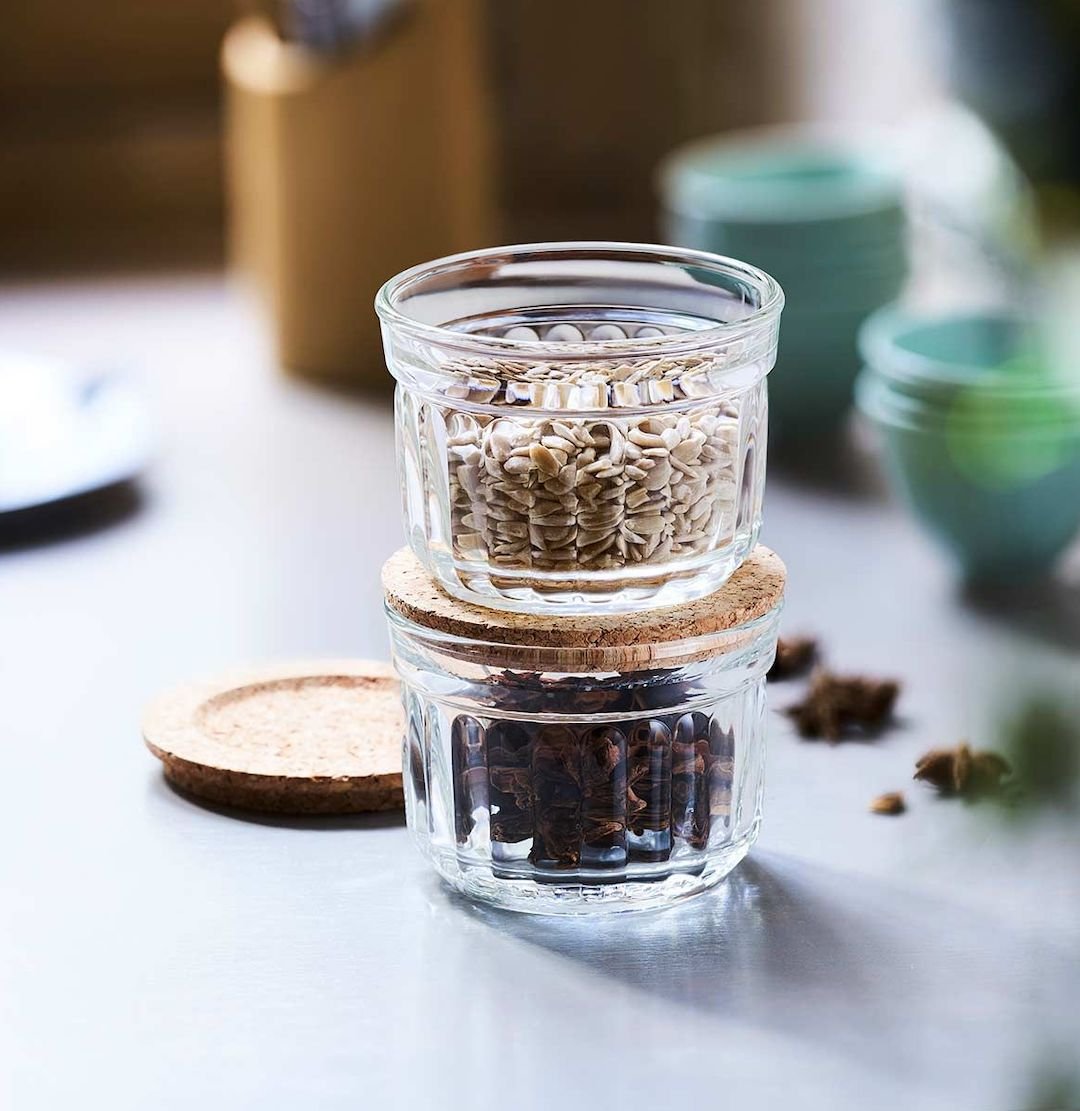 pot conservation verre couvercle en liège pratique esthétique