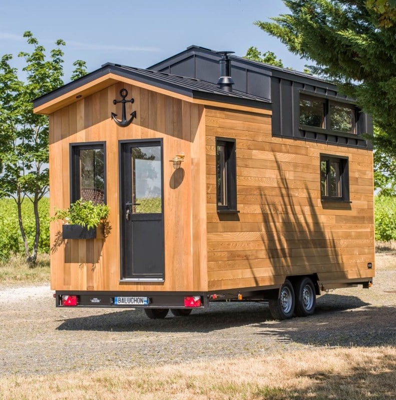 tiny house petite maison bois jardinière