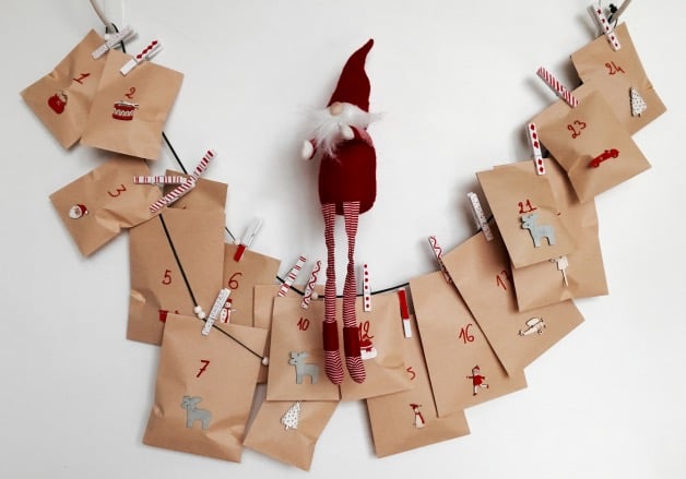 Calendrier de l'Avent réalisable par un enfant