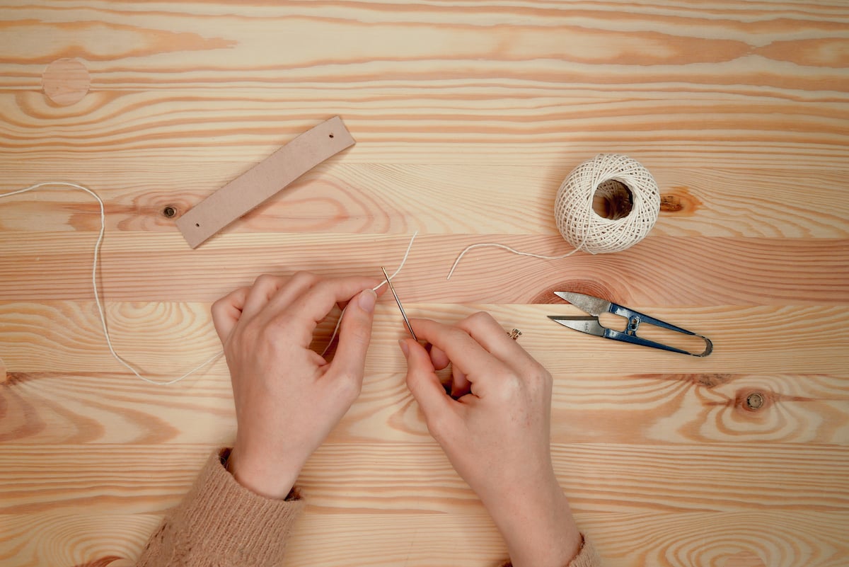 aiguille gros chas pour ficelle macramé nouage