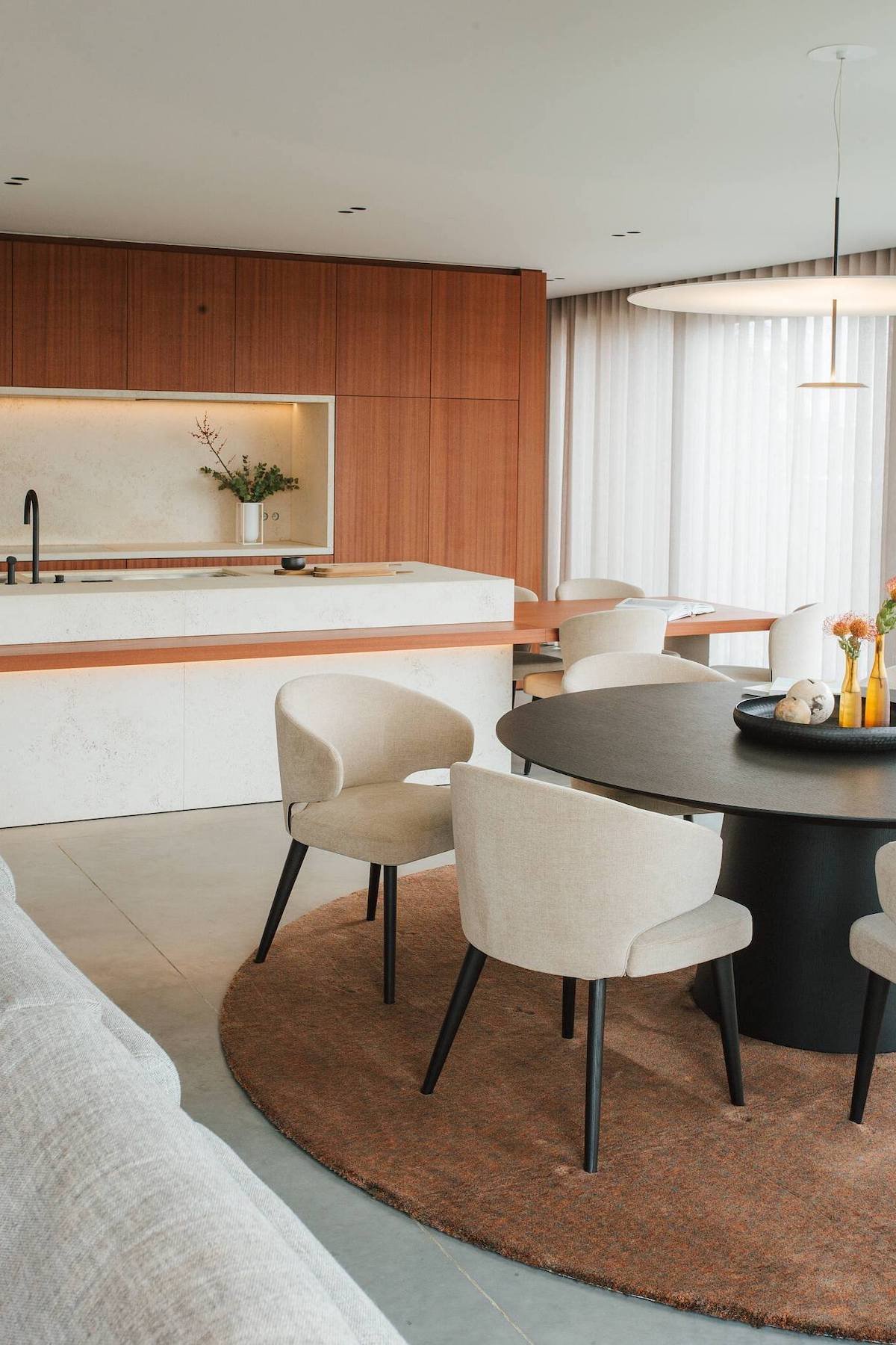 cuisine ouverte bois quartz blanc clair - blog déco