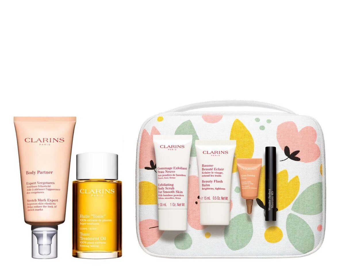 idée cadeau Noël femme enceinte coffret soin maternité Clarins
