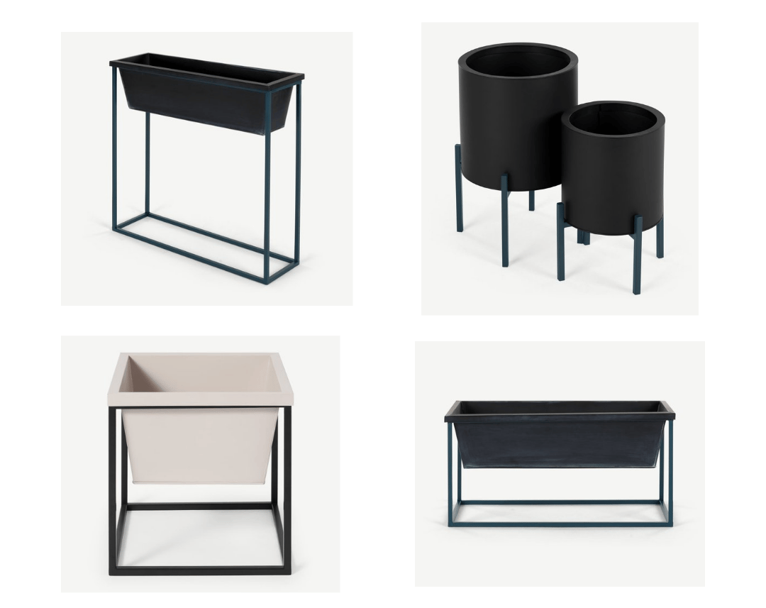 Sélection de piédestaux pieds fer rond carré rectangulaire made