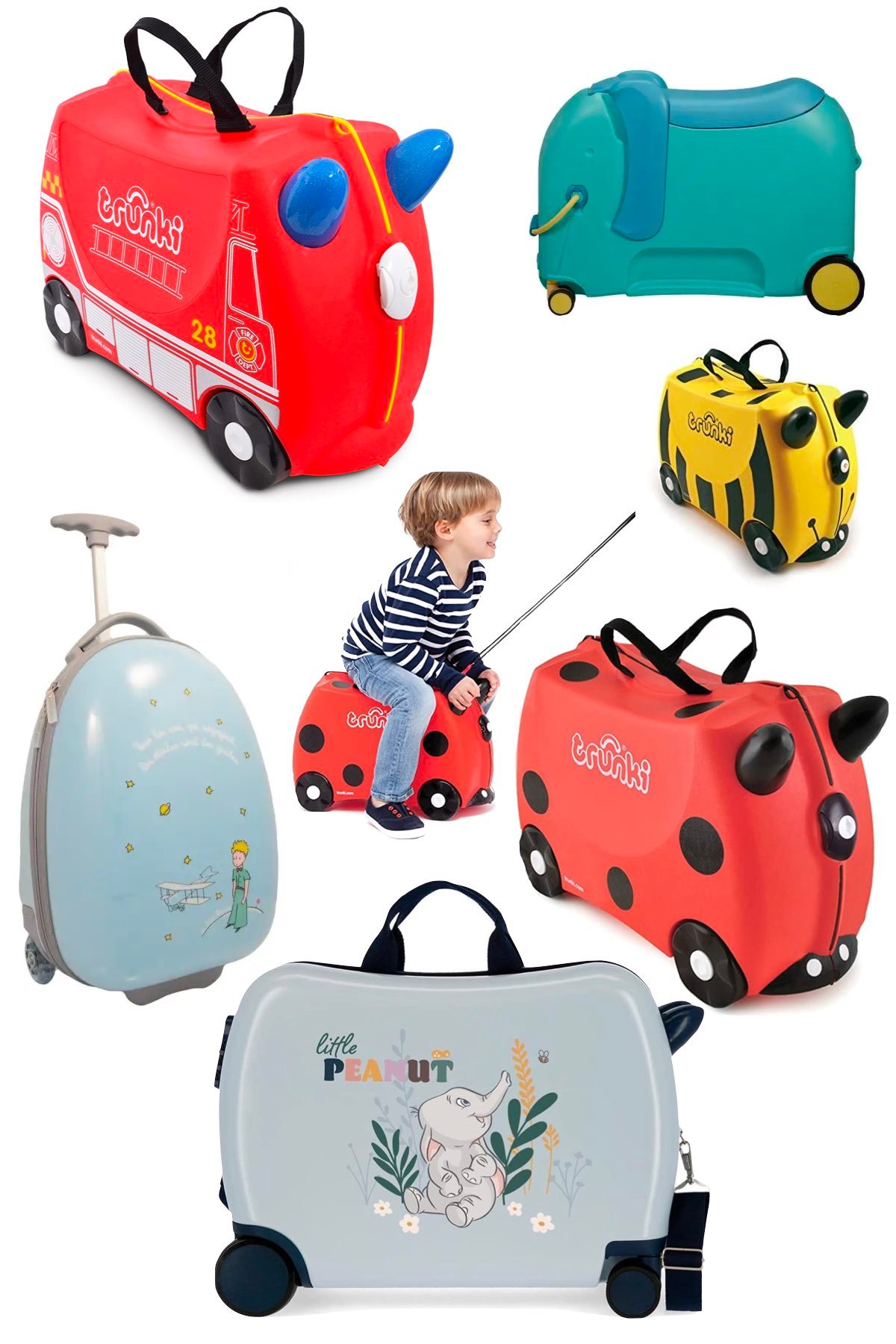 valise à roulettes originale enfant à chevaucher pas cher