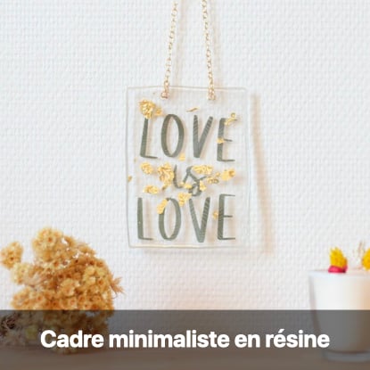 cadre message en résine minimaliste transparent invisible