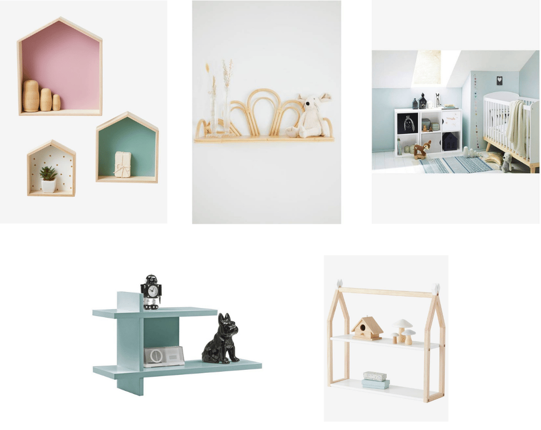 Sélection étagères murales et meubles cases rangement enfant
