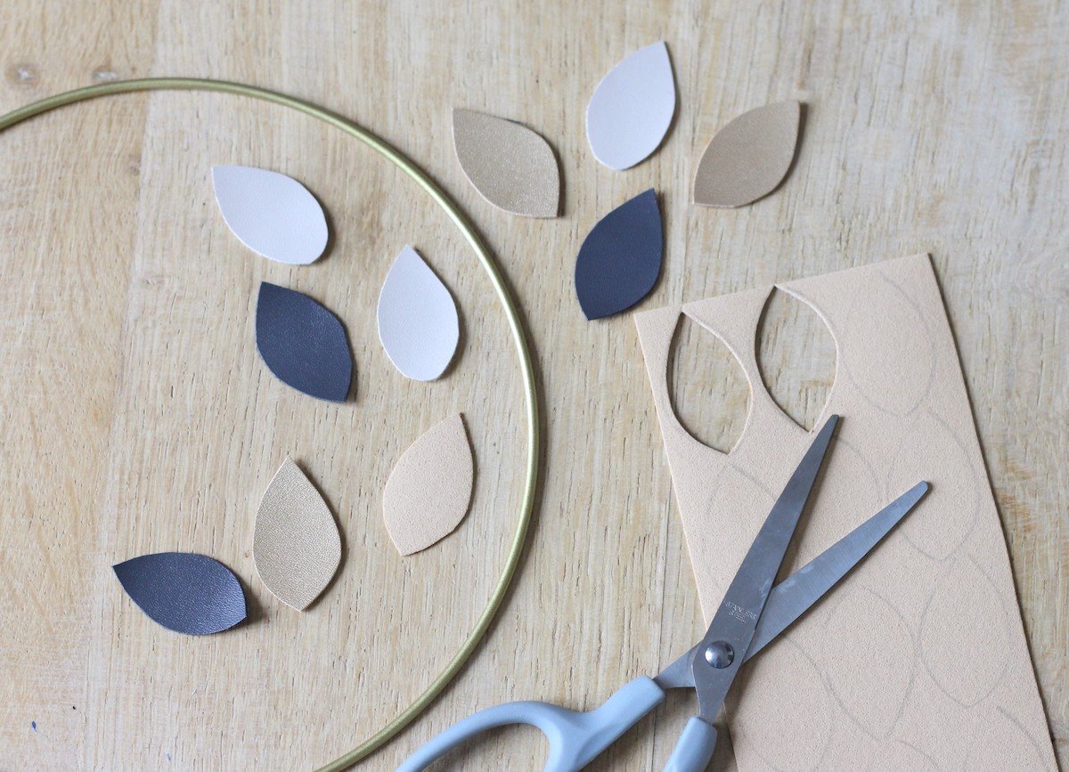 gabarit feuille découpe tissu cricut maker