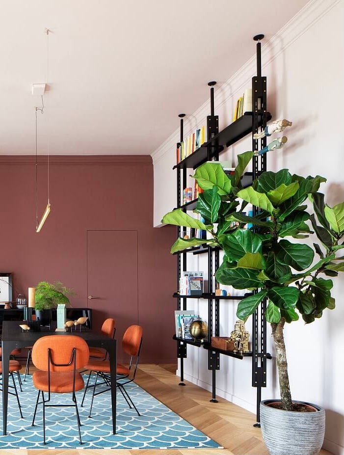 salle à manger style années 60 70 orange