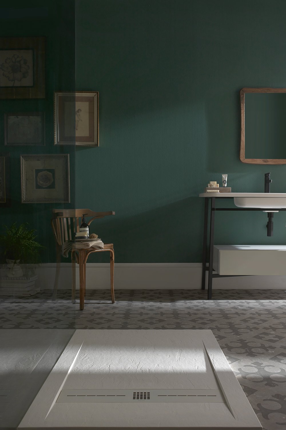 déco rétro salle de bains verte - blog déco - clem atc