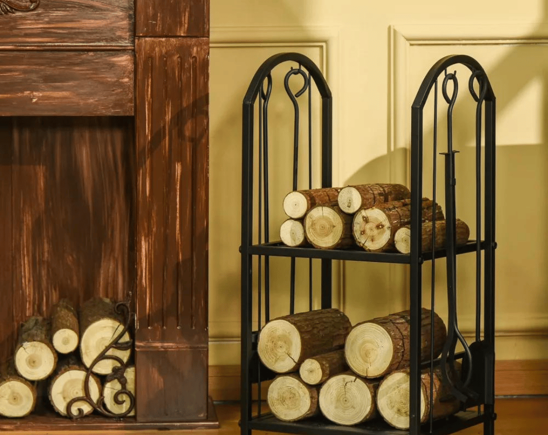 Serviteur de cheminée range bûches Maisons du Monde