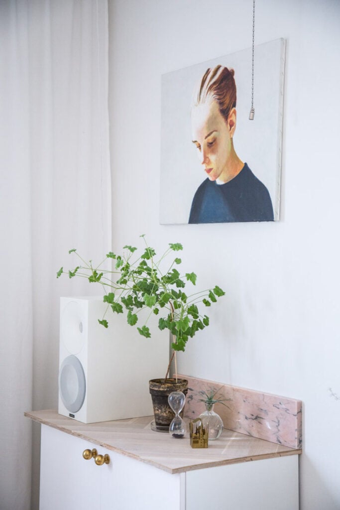 meuble commode originale diy marbre laiton