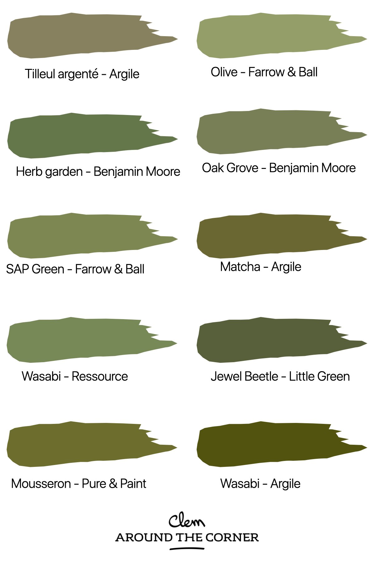 nuancier peinture murale déco couleur kaki