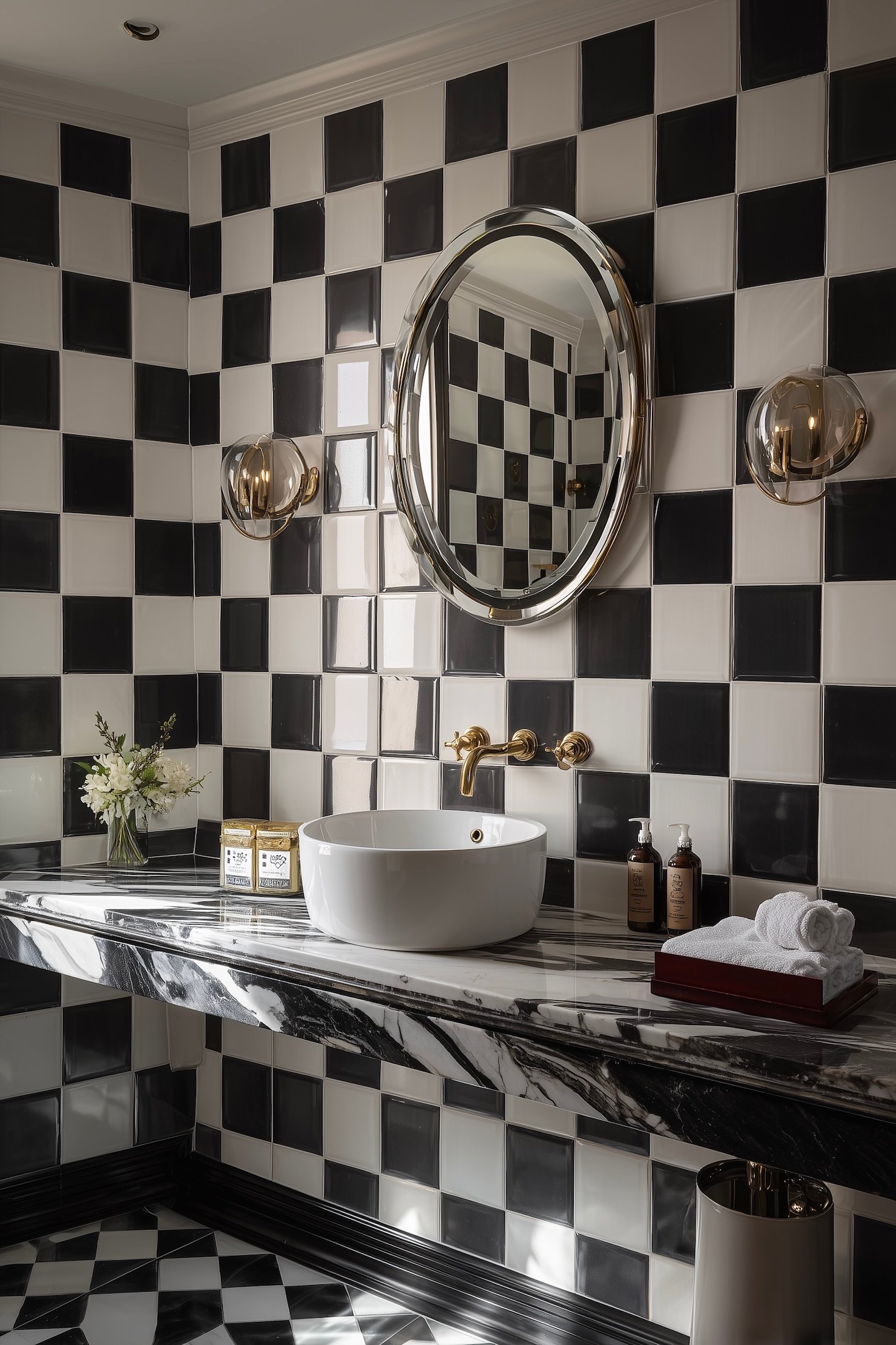 salle de bains boudoir années 30