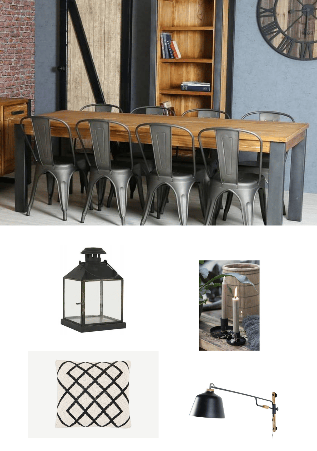 accessoire déco mélange industriel et campagne