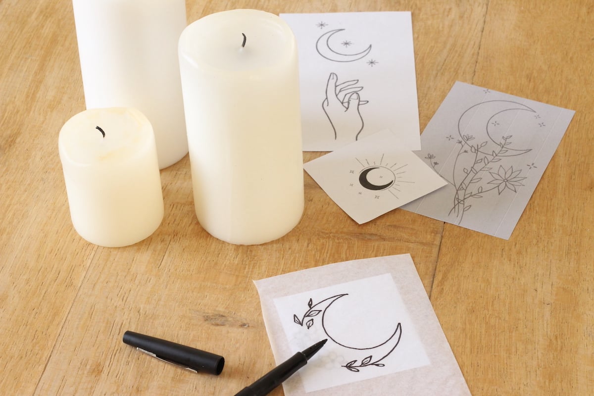 comment écrire sur bougie pilier fête Noël déco à faire soi-même