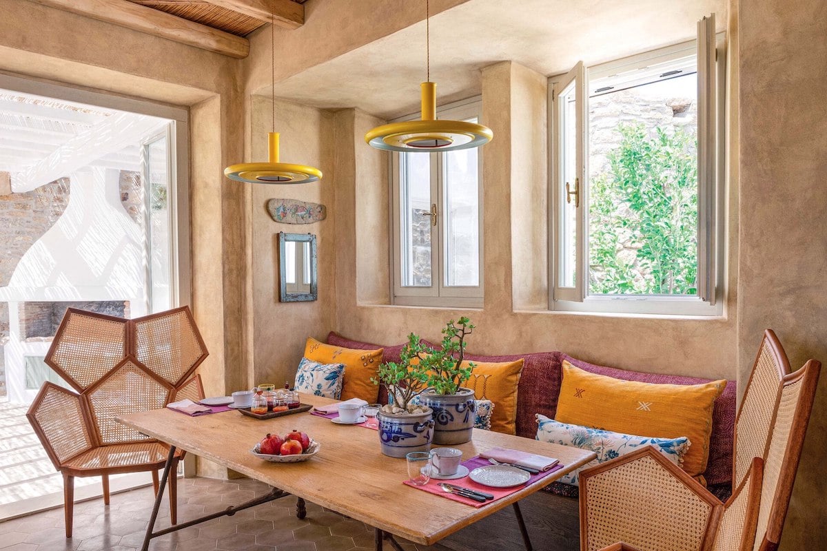 fauteuil Lui5 cannage pentagone suspension optima fog morup