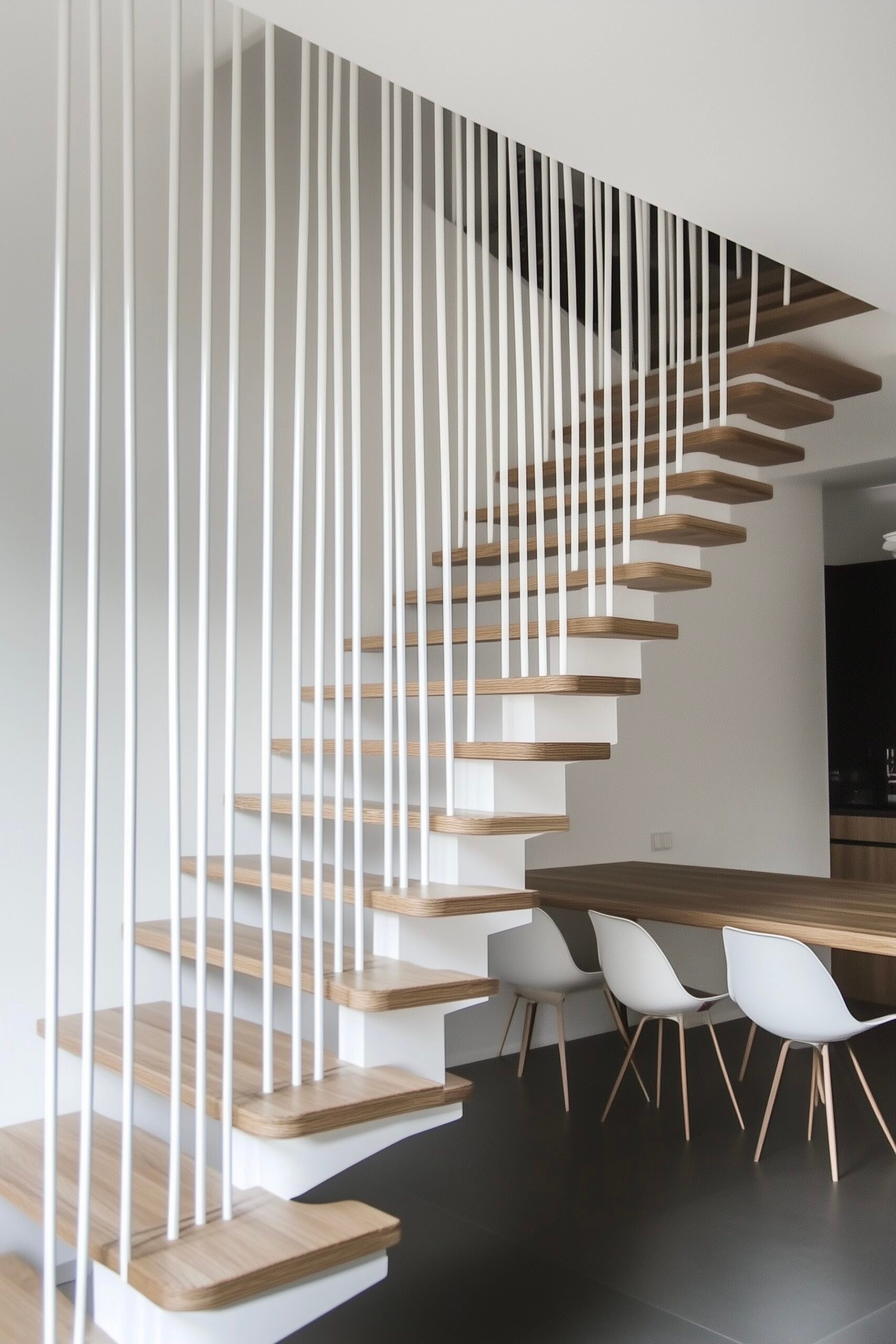 marche duplex original suspendu déco blanche