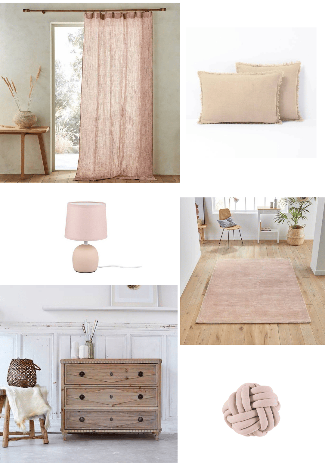 Sélection shopping pour chambre tendance beige rosé