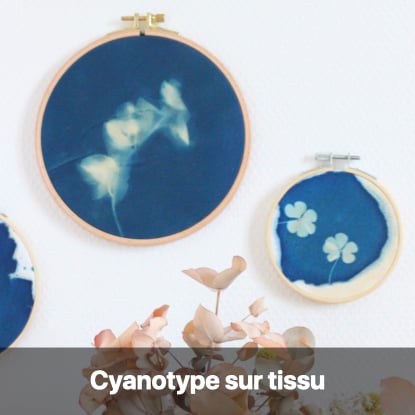 cyanotype tissu technique bricolage activité manuelle