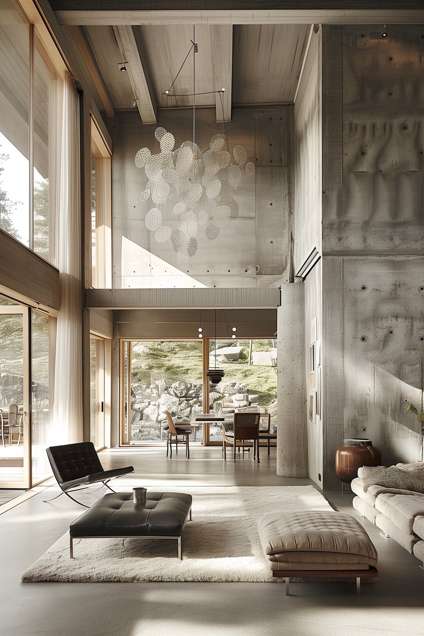 fauteuil emblématique brutalisme architecture Barcelona Van Der Rohe