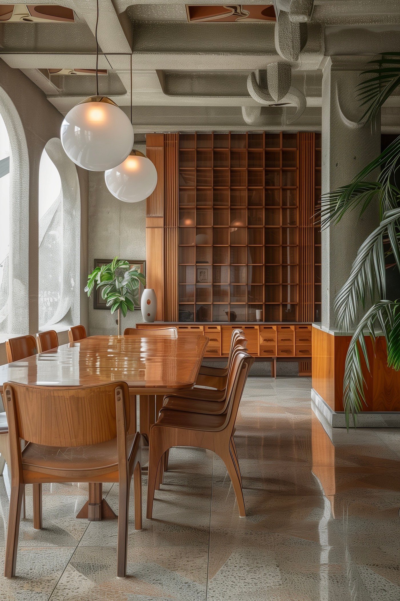 salle à manger décoration années 50