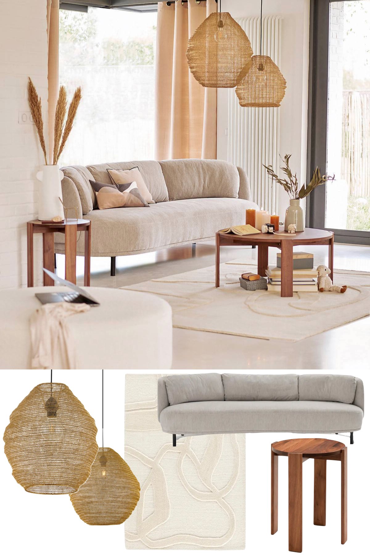 salon déco style Ibiza nature pampa herbe sauvage séchée