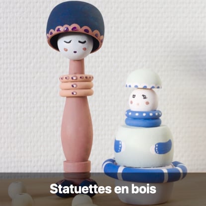 statuette en bois bricolage activité manuelle