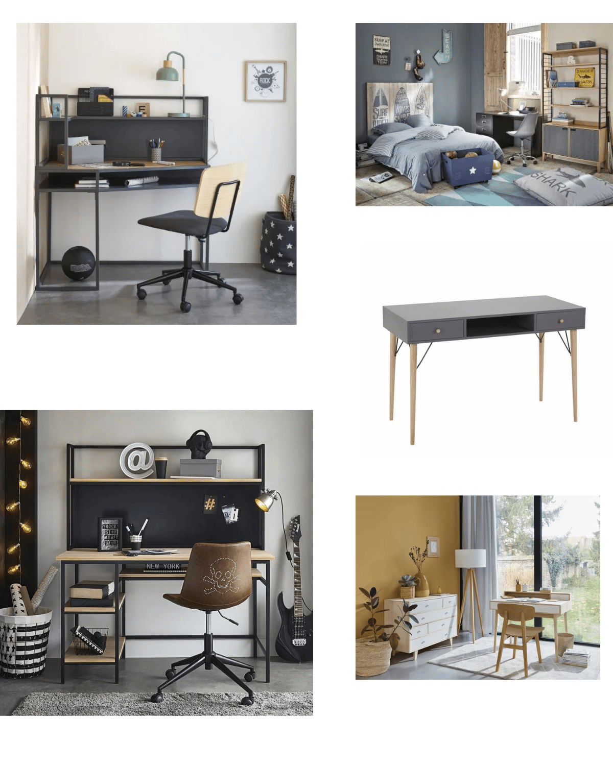 escape travail chambre ado garçon style loft moderne