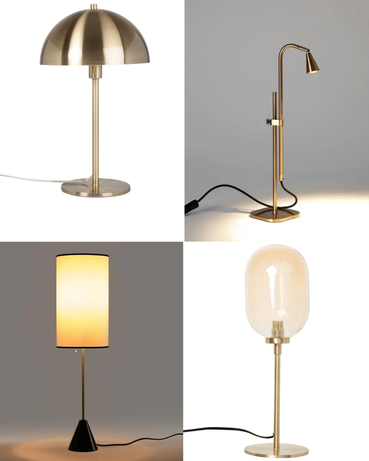 Tendance déco sélection lampes de chevet minimalistes
